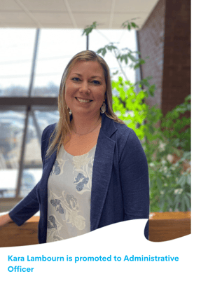 Kara Lambourn is promoted to Administrative Officer-1